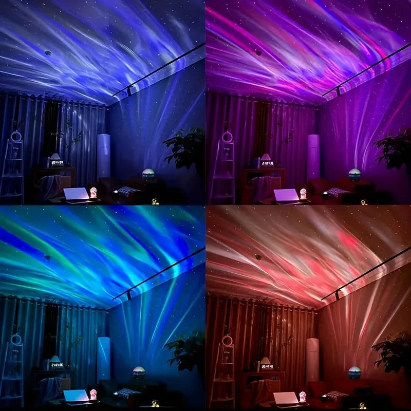 Usb led night light céu estrelado lâmpada do projetor aurora dc 5v rgb controle remoto iluminação rotativa para casa festa decoração do quarto