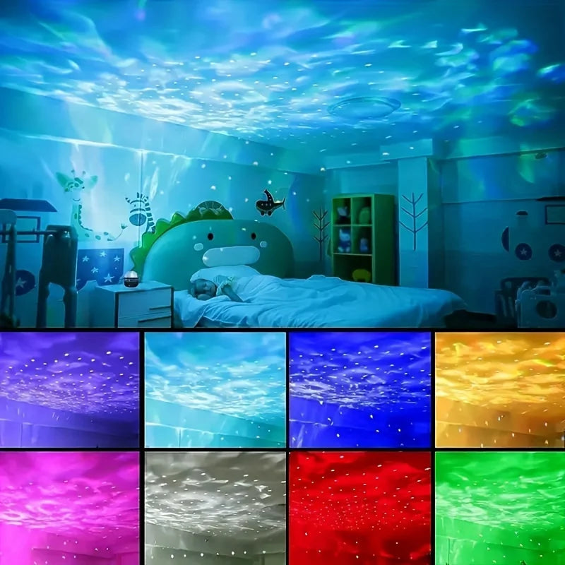 Usb led night light céu estrelado lâmpada do projetor aurora dc 5v rgb controle remoto iluminação rotativa para casa festa decoração do quarto