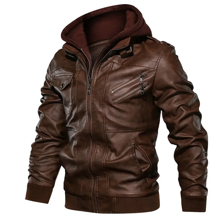 Kb novas jaquetas de couro masculino outono casual motocicleta jaqueta do plutônio motociclista casacos de couro roupas marca tamanho da ue sa722