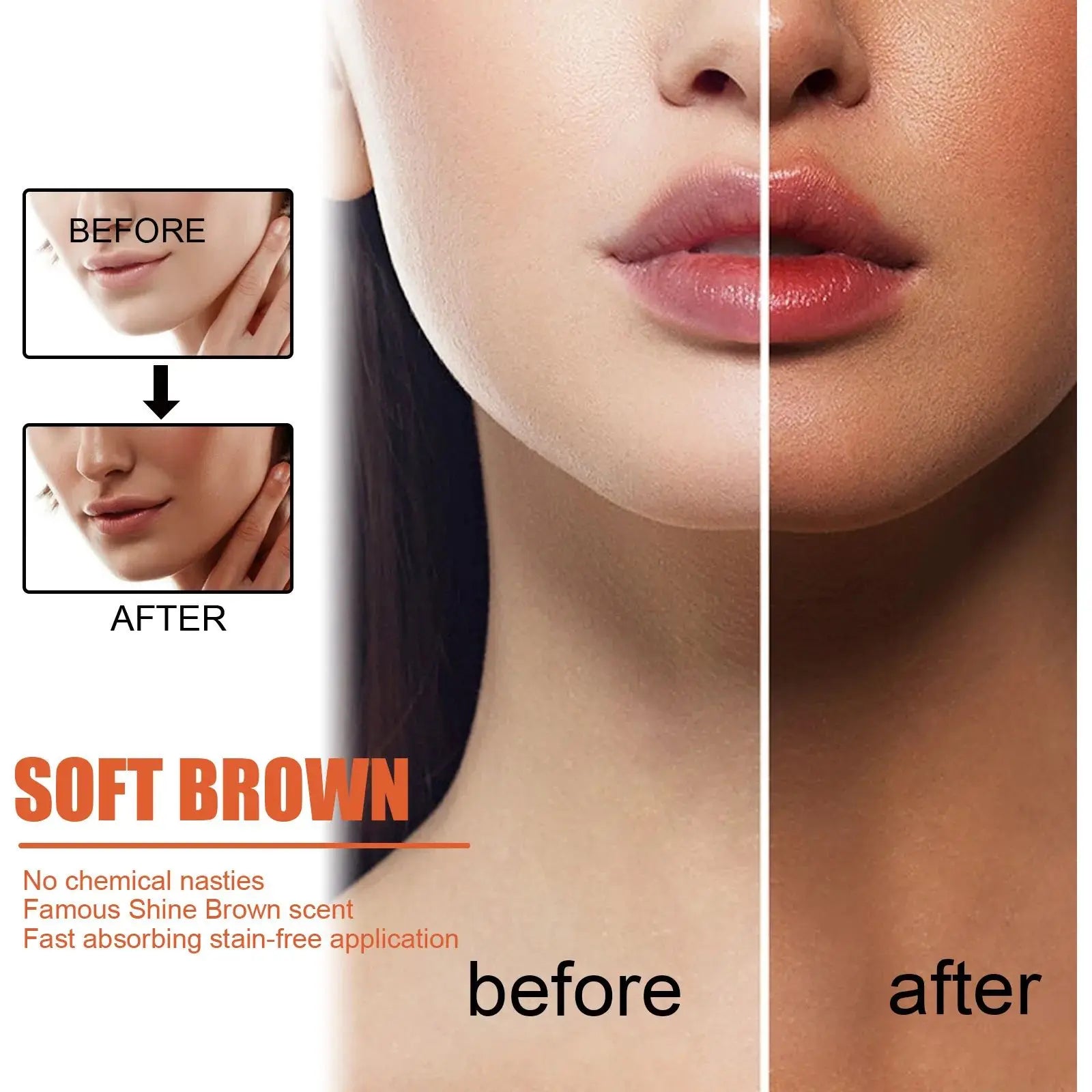 EELHOE-Creme bronzeador para rosto e corpo, bronzeador de longa duração, bronzeador de pele, protetor solar, nutritivo por radiação, loção autobronzeador natural