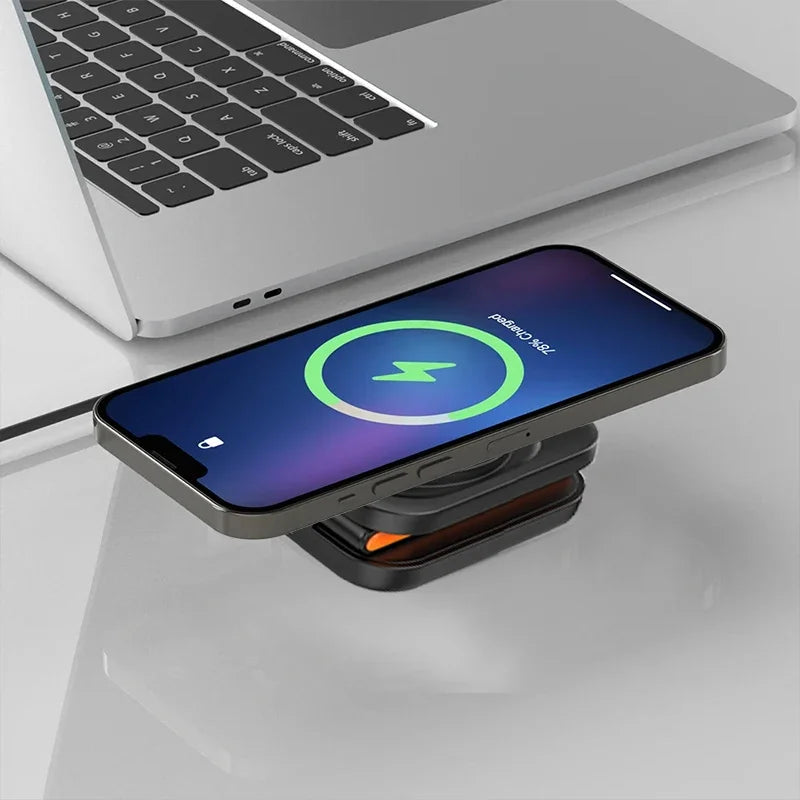 30W 3 em 1 Estação de carregamento dobrável Suporte de carregador sem fio magnético rápido para iPhone 15 14 13 12 Apple Watch 8 7 6 Airpods Pro
