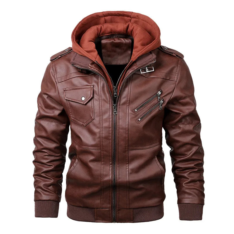 Kb novas jaquetas de couro masculino outono casual motocicleta jaqueta do plutônio motociclista casacos de couro roupas marca tamanho da ue sa722