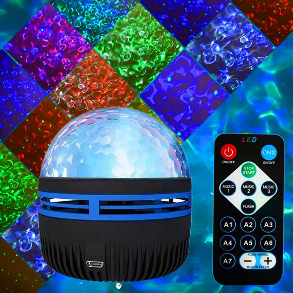 Usb led night light céu estrelado lâmpada do projetor aurora dc 5v rgb controle remoto iluminação rotativa para casa festa decoração do quarto