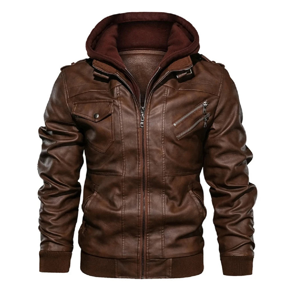 Kb novas jaquetas de couro masculino outono casual motocicleta jaqueta do plutônio motociclista casacos de couro roupas marca tamanho da ue sa722