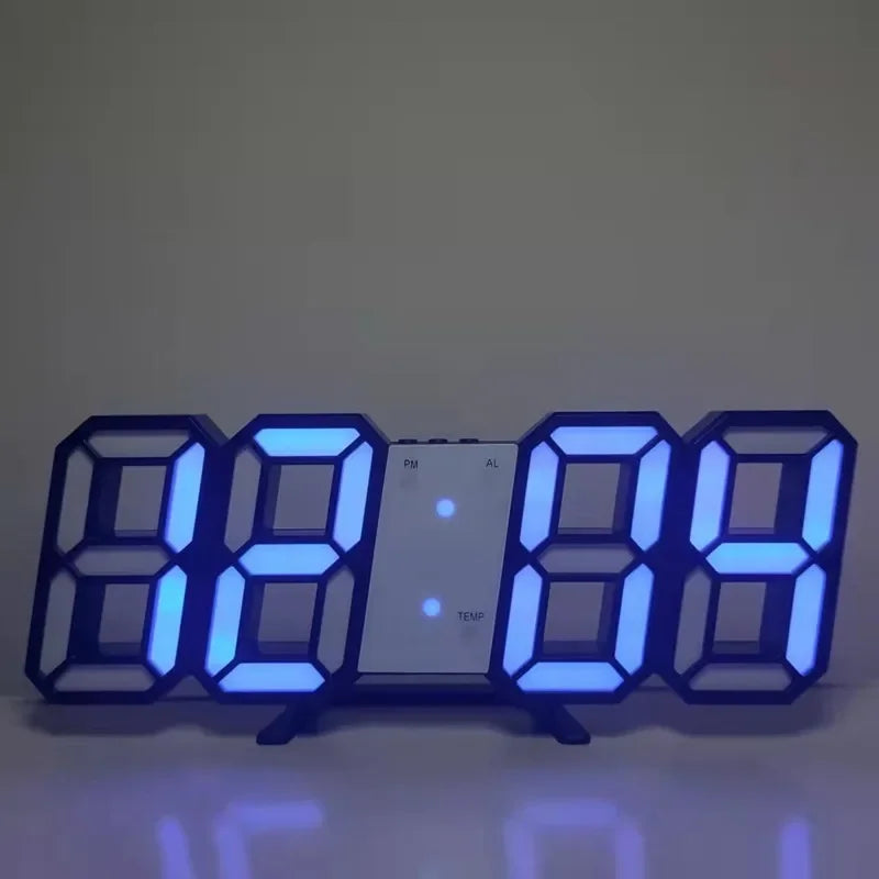Relógio de parede digital com alarme eletrônico, Relógios de mesa Decoração para casa moderna, Decoração do quarto, Interior LED Relógios de mesa