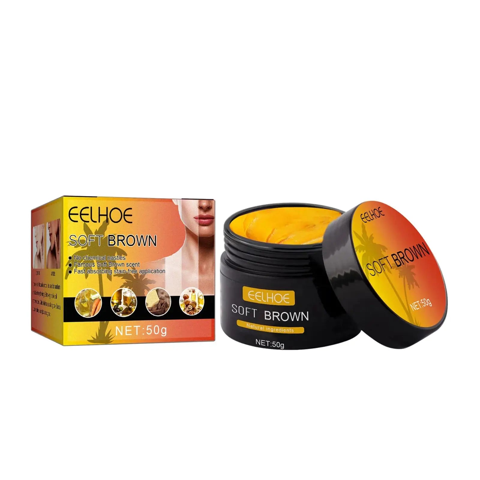 EELHOE-Creme bronzeador para rosto e corpo, bronzeador de longa duração, bronzeador de pele, protetor solar, nutritivo por radiação, loção autobronzeador natural