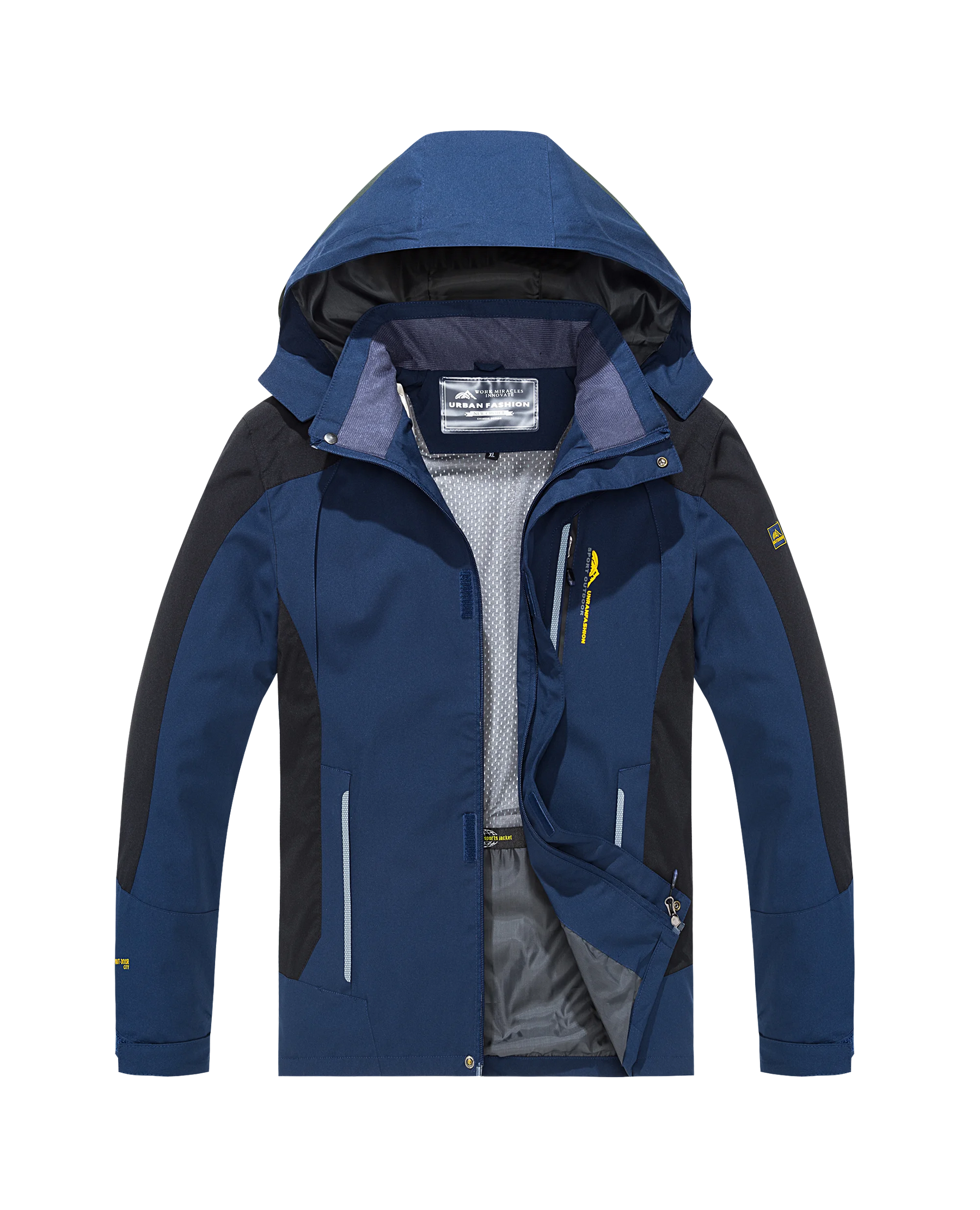 Jaqueta de caminhada impermeável masculina tamanho grande blusão à prova de vento acampamento caça correndo trekking casaco de pesca masculino ao ar livre