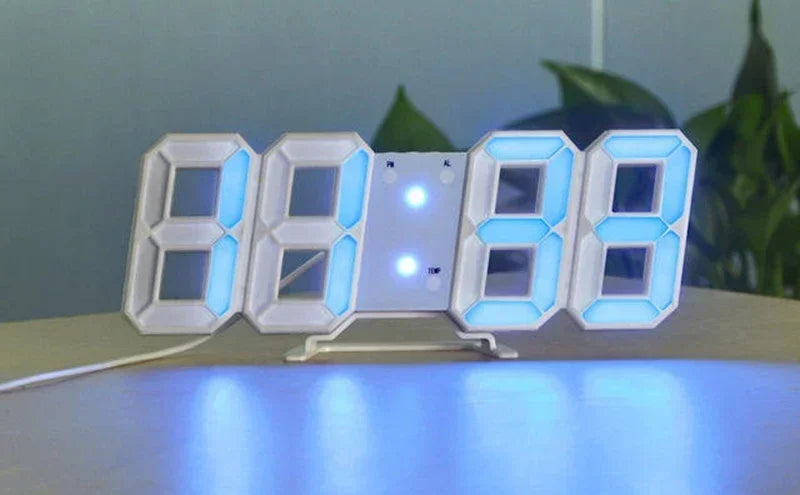 Relógio de parede digital com alarme eletrônico, Relógios de mesa Decoração para casa moderna, Decoração do quarto, Interior LED Relógios de mesa
