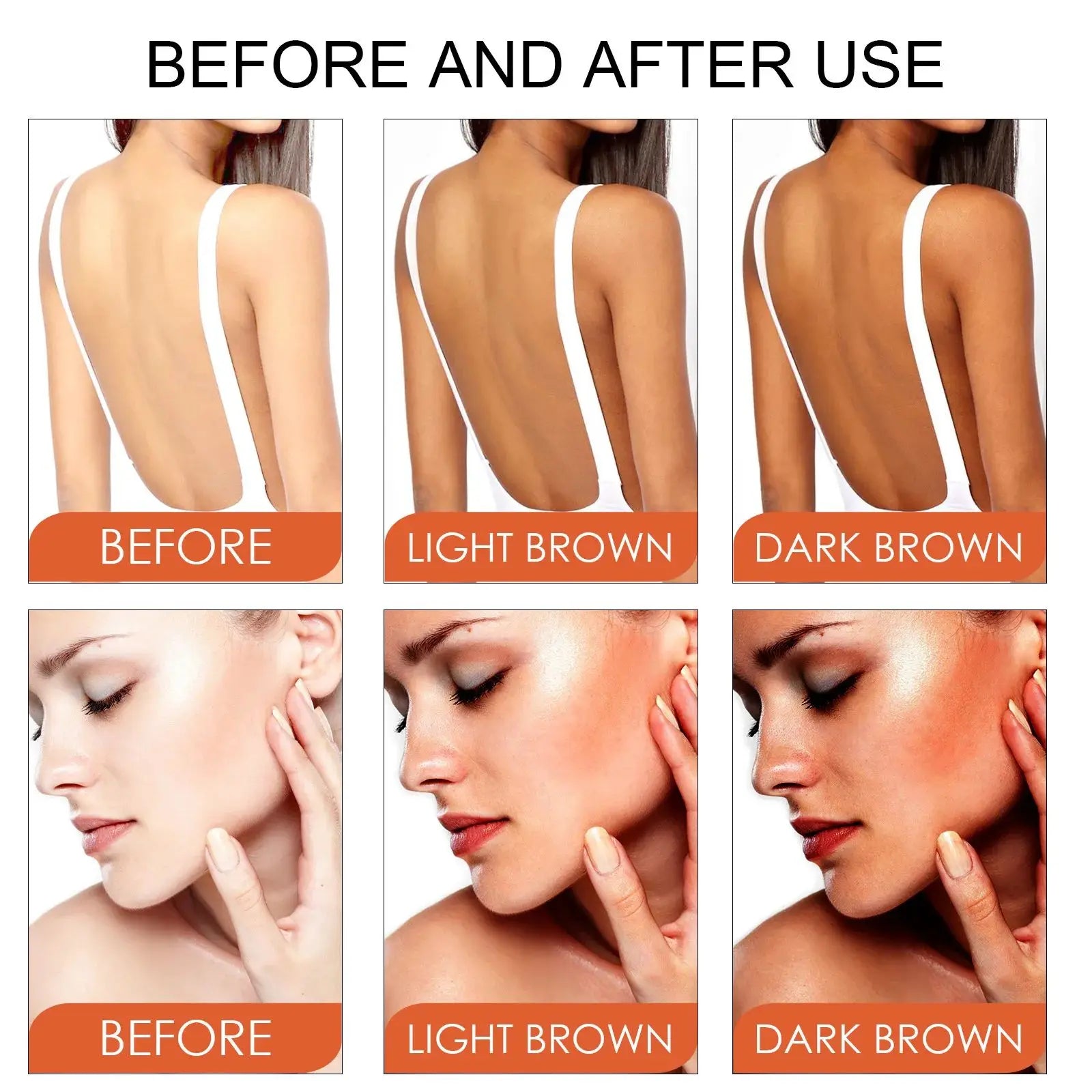 EELHOE-Creme bronzeador para rosto e corpo, bronzeador de longa duração, bronzeador de pele, protetor solar, nutritivo por radiação, loção autobronzeador natural