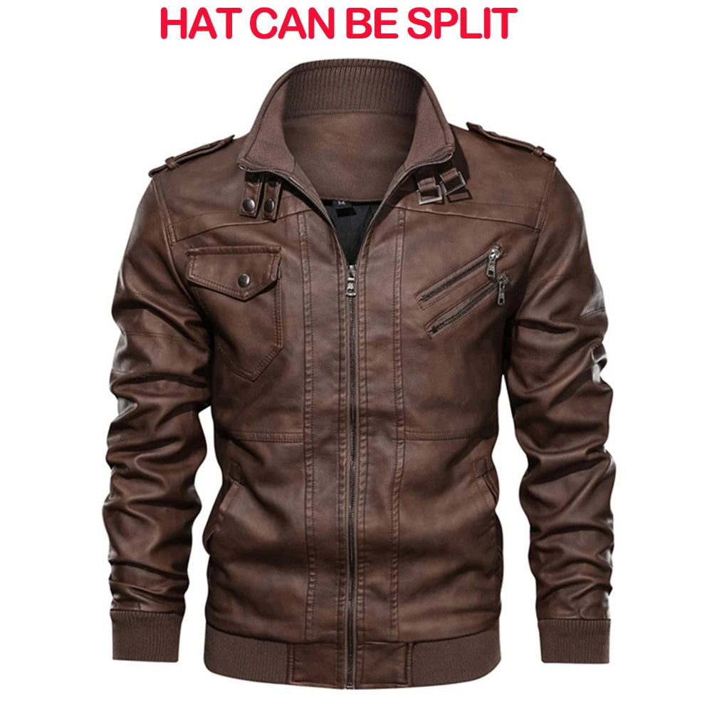 Kb novas jaquetas de couro masculino outono casual motocicleta jaqueta do plutônio motociclista casacos de couro roupas marca tamanho da ue sa722