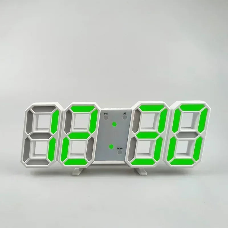 Relógio de parede digital com alarme eletrônico, Relógios de mesa Decoração para casa moderna, Decoração do quarto, Interior LED Relógios de mesa