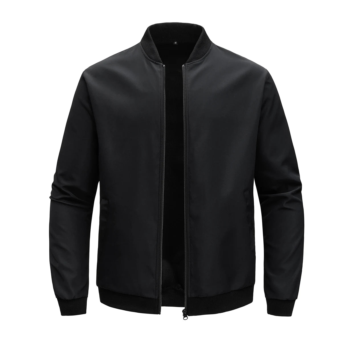 2024 primavera e outono nova gola de beisebol curto solto cor sólida jaqueta masculina negócios casual casaco fino tendência