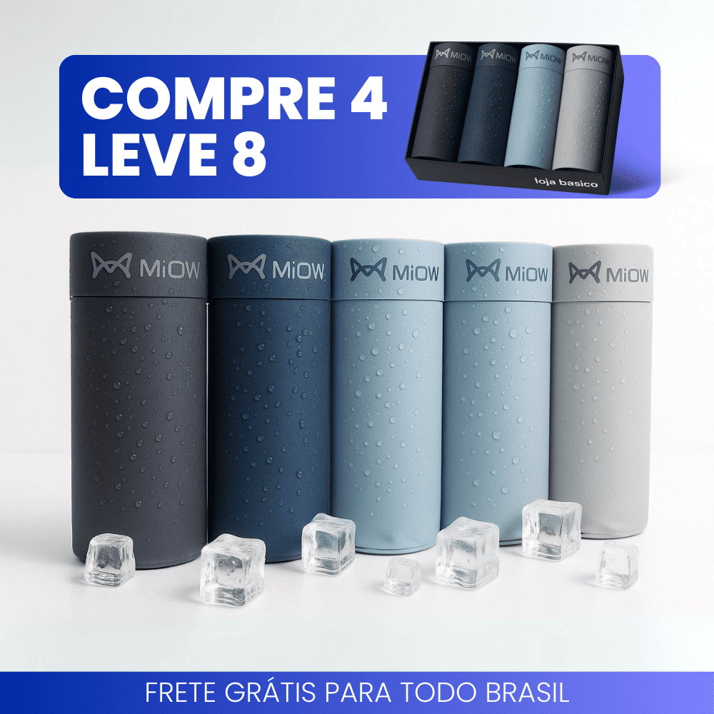 [OFERTA LIMITADA] Combo Cueca Ice Boxer Seda Gelo - Compre 4 Leve 8