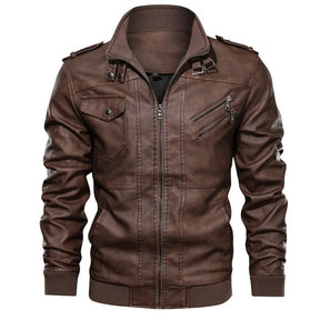 Kb novas jaquetas de couro masculino outono casual motocicleta jaqueta do plutônio motociclista casacos de couro roupas marca tamanho da ue sa722