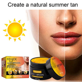 EELHOE-Creme bronzeador para rosto e corpo, bronzeador de longa duração, bronzeador de pele, protetor solar, nutritivo por radiação, loção autobronzeador natural