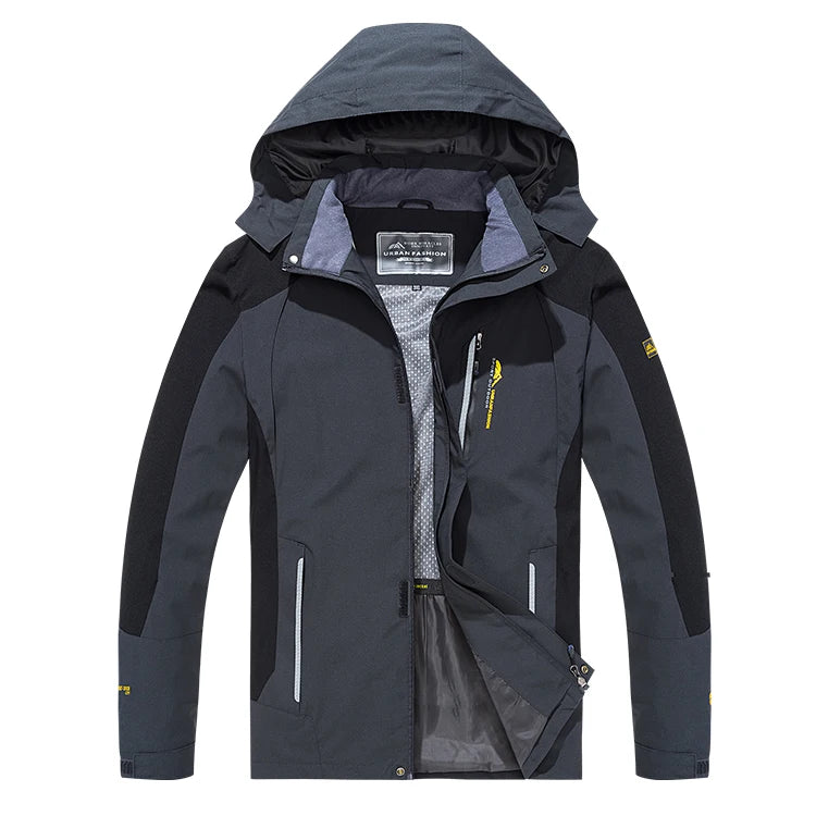 Jaqueta de caminhada impermeável masculina tamanho grande blusão à prova de vento acampamento caça correndo trekking casaco de pesca masculino ao ar livre
