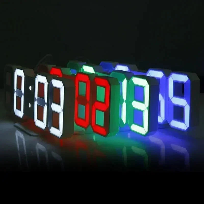 Relógio de parede digital com alarme eletrônico, Relógios de mesa Decoração para casa moderna, Decoração do quarto, Interior LED Relógios de mesa