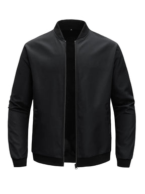 2024 primavera e outono nova gola de beisebol curto solto cor sólida jaqueta masculina negócios casual casaco fino tendência