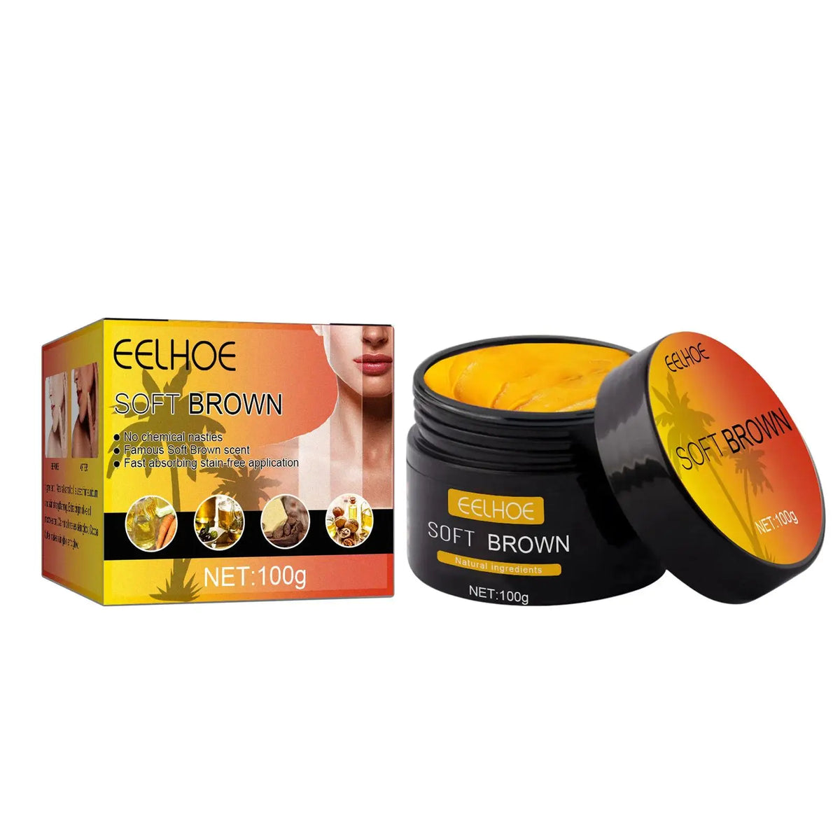 EELHOE-Creme bronzeador para rosto e corpo, bronzeador de longa duração, bronzeador de pele, protetor solar, nutritivo por radiação, loção autobronzeador natural